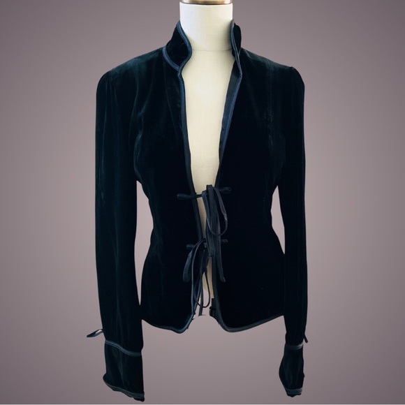 Banana Republic Jackets & Blazers - 🍸BANANA REPUBLIC Y2K Black Velvet Memoirs of Geisha Collection Blazer